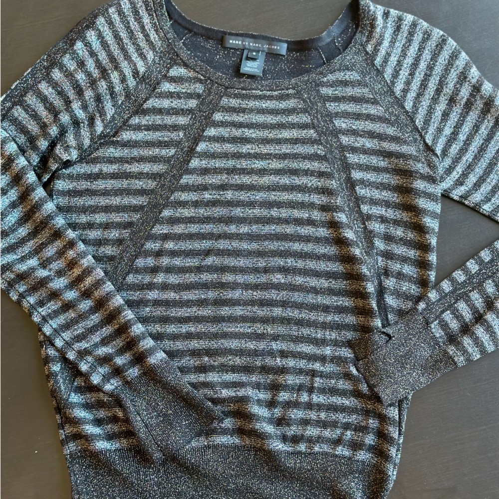 Marc by Marc Jacobs black shimmer top